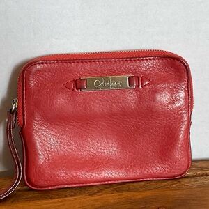 Cole Haan Red Leather Women's wallet wristlet